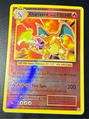 Charizard 11/108 rare XY Evolutions Reverse HoloFoil 2016 released MP collection
